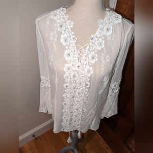 Elie tahari size small embellished beaded top